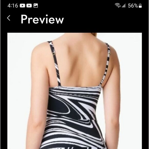 2 piece Bleu Rod Beattie black and white tankini set. size 6 NWT - Picture 2 of 7